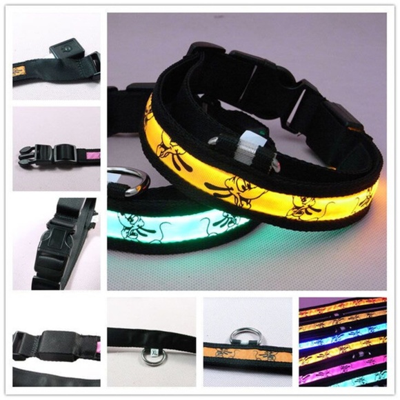 🆕Cute lighted ~LED Disney Pluto ~nylon dog collar - Picture 3 of 4